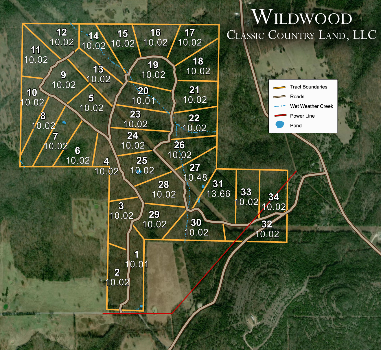Wildwood satellite plat map