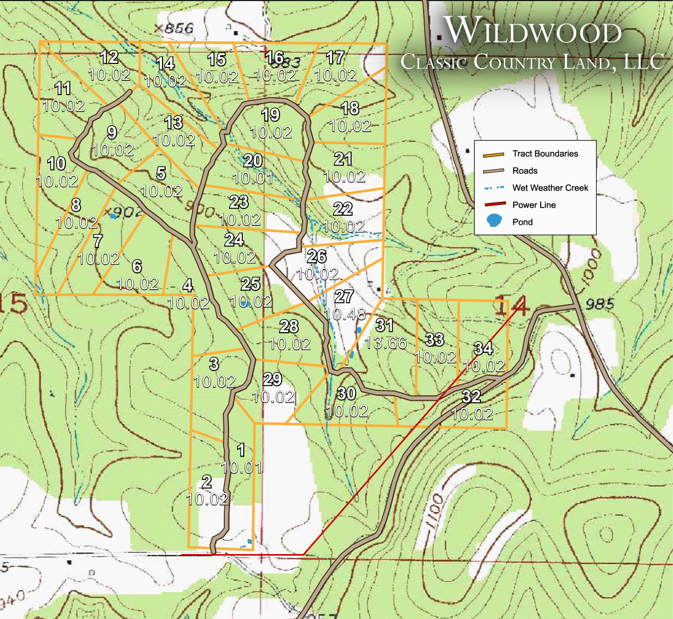 Wildwood topographic plat map