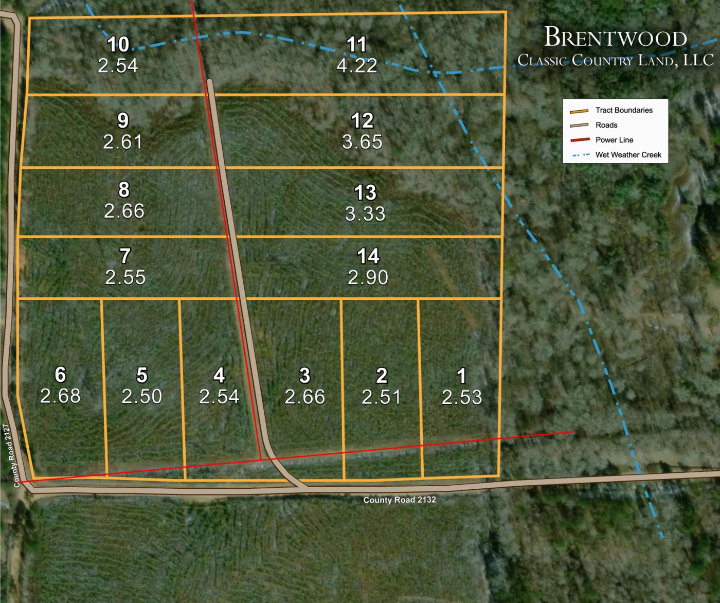 Brentwood satellite plat map