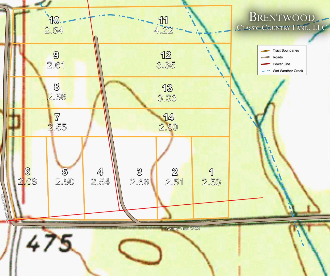 Brentwood topographic plat map