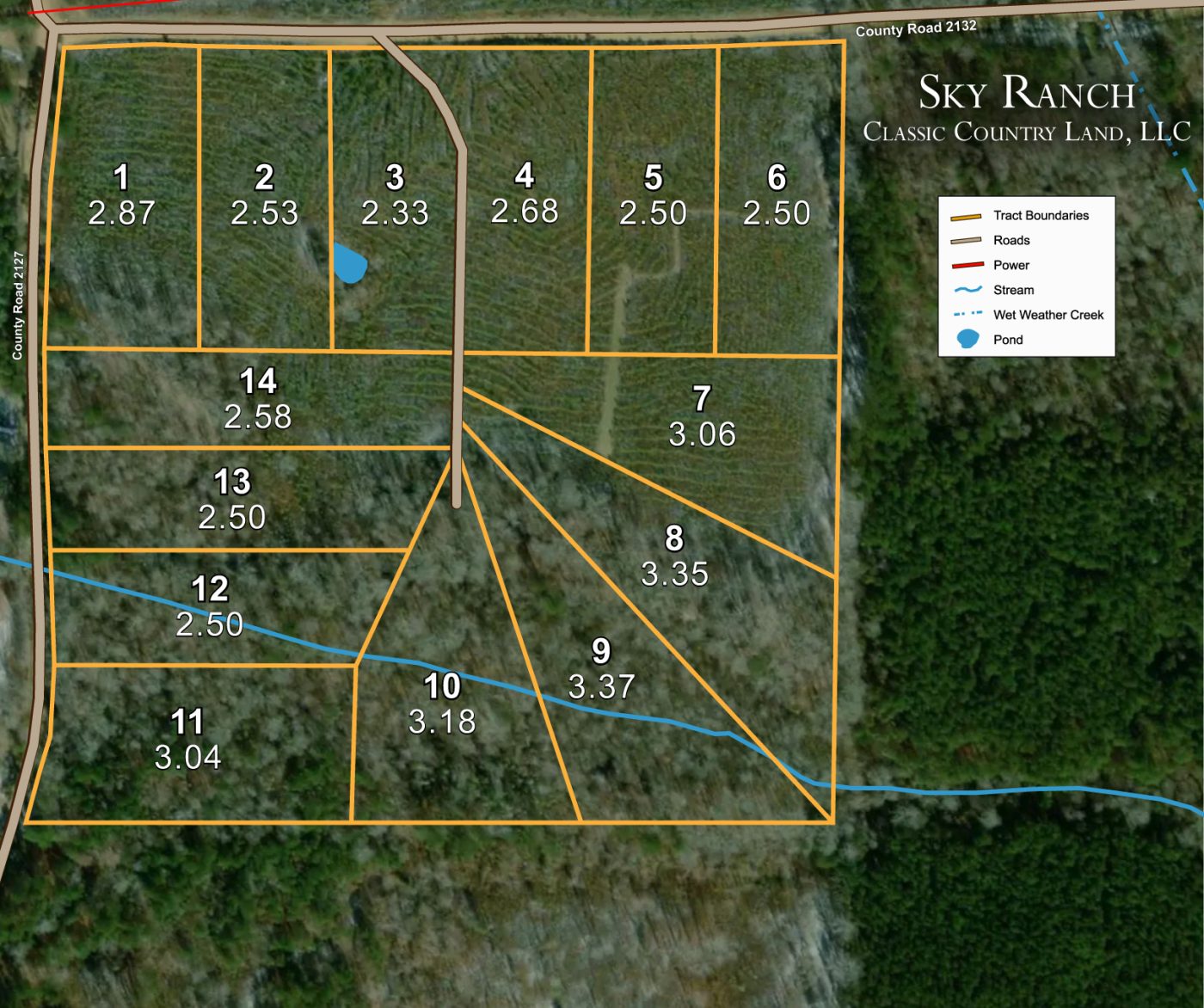 Sky Ranch satellite plat map