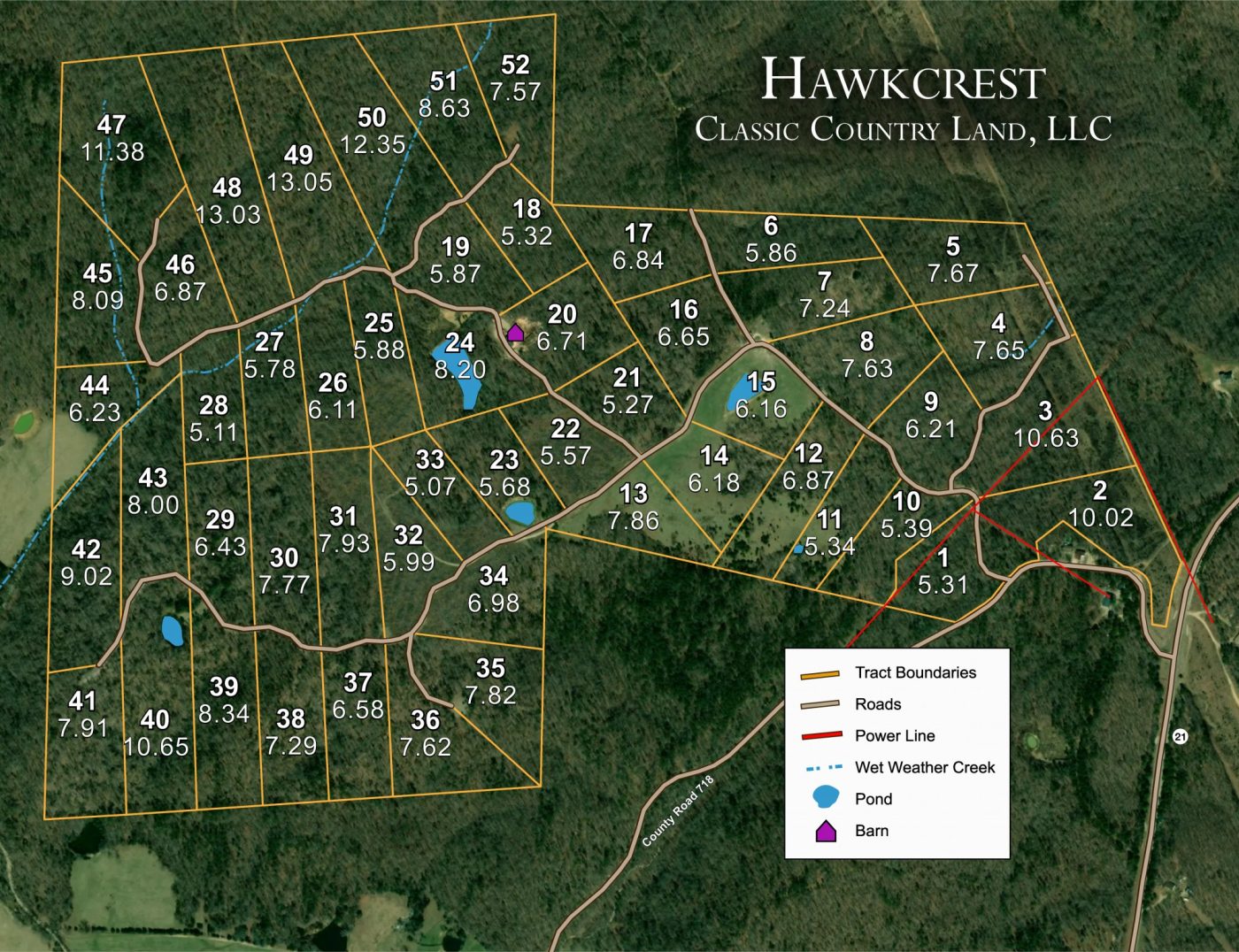 Hawkcrest satellite plat map