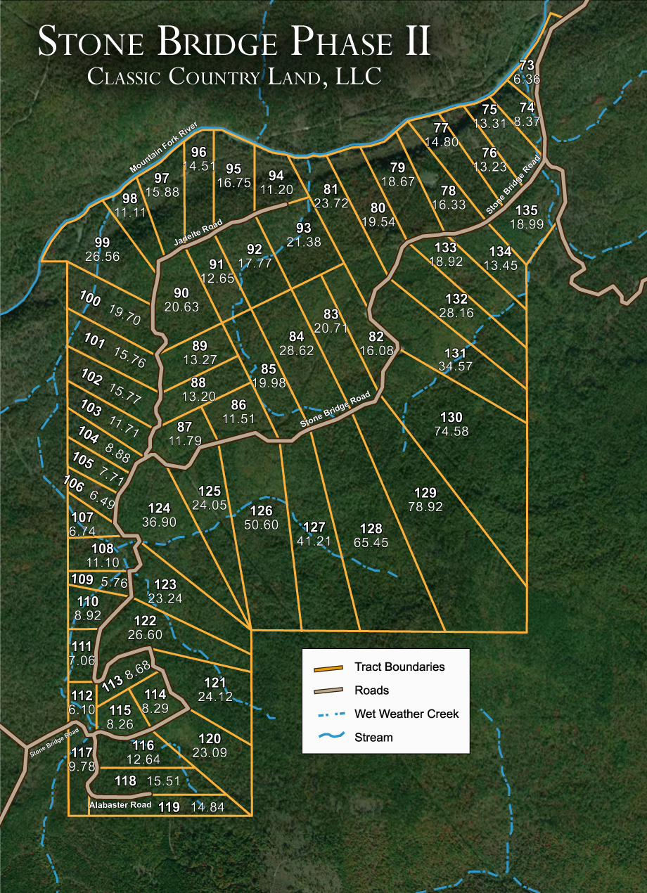 Stone Bridge Phase II satellite plat map