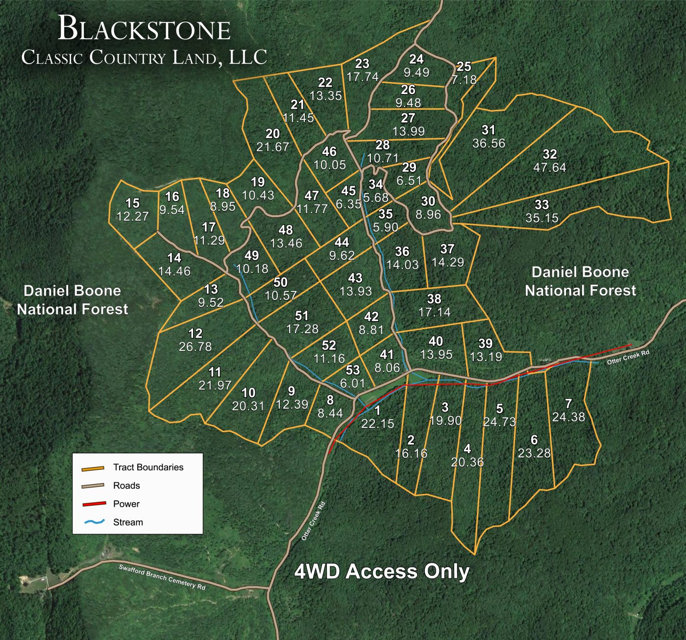 Blackstone Mountain Phase I satellite plat map