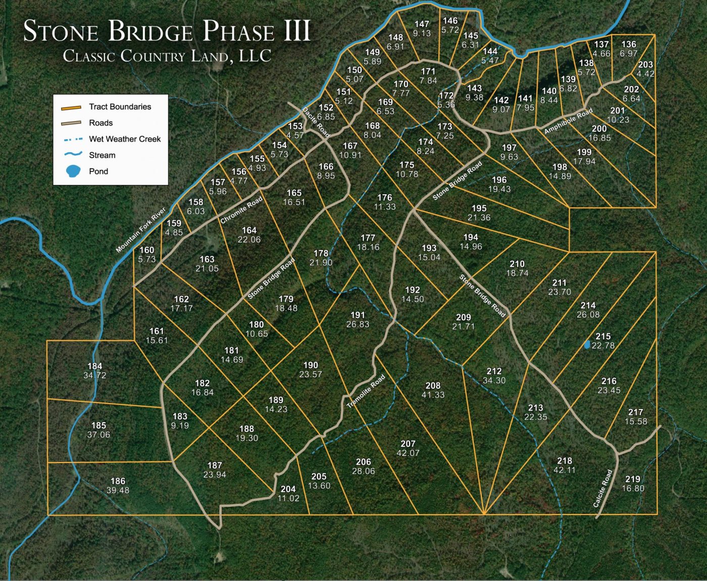 Stone Bridge Phase III satellite plat map