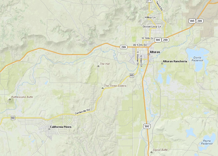 California Pines topographic plat map