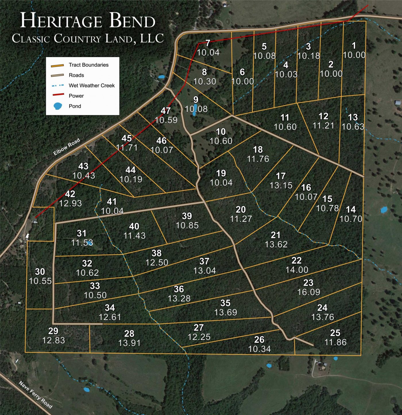 Heritage Bend satellite plat map