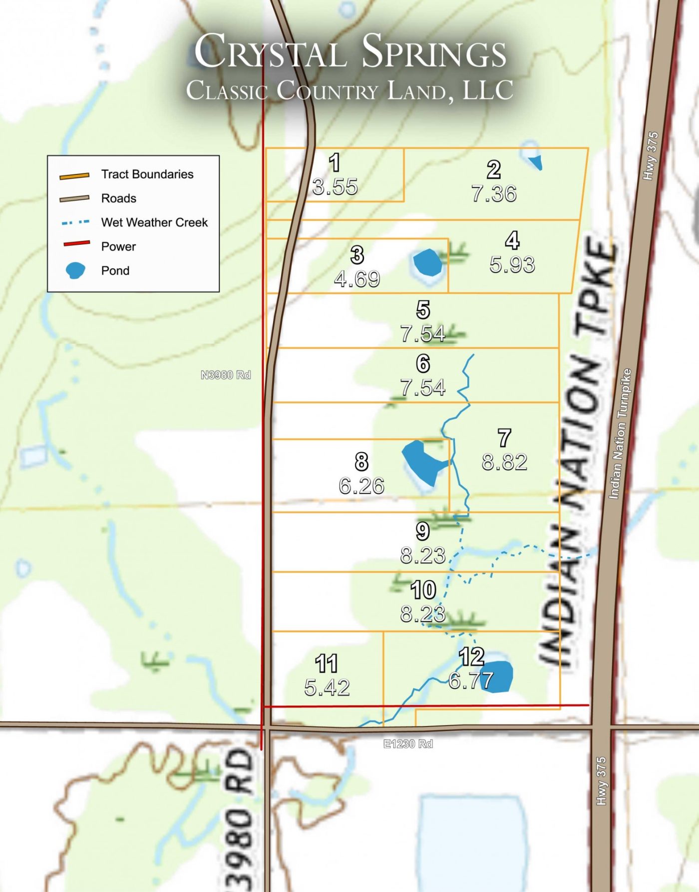 Crystal Springs topographic plat map