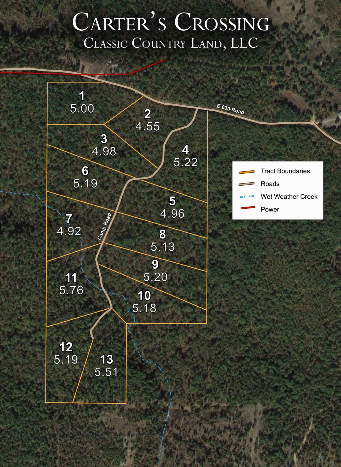 Carter’s Crossing satellite plat map