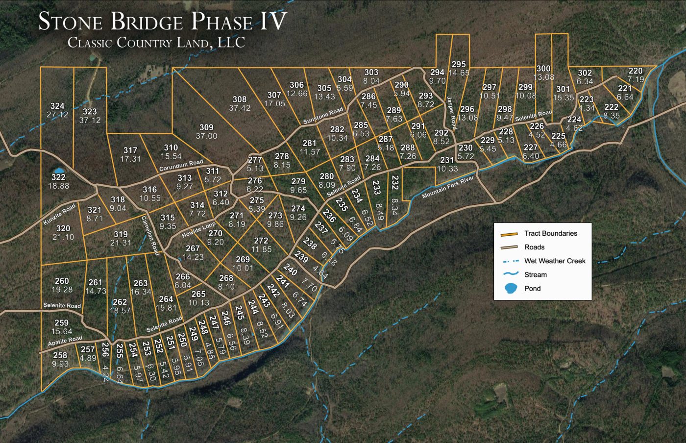 Stone Bridge Phase IV satellite plat map