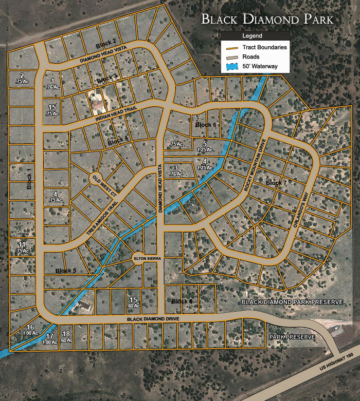Black Diamond Park satellite plat map