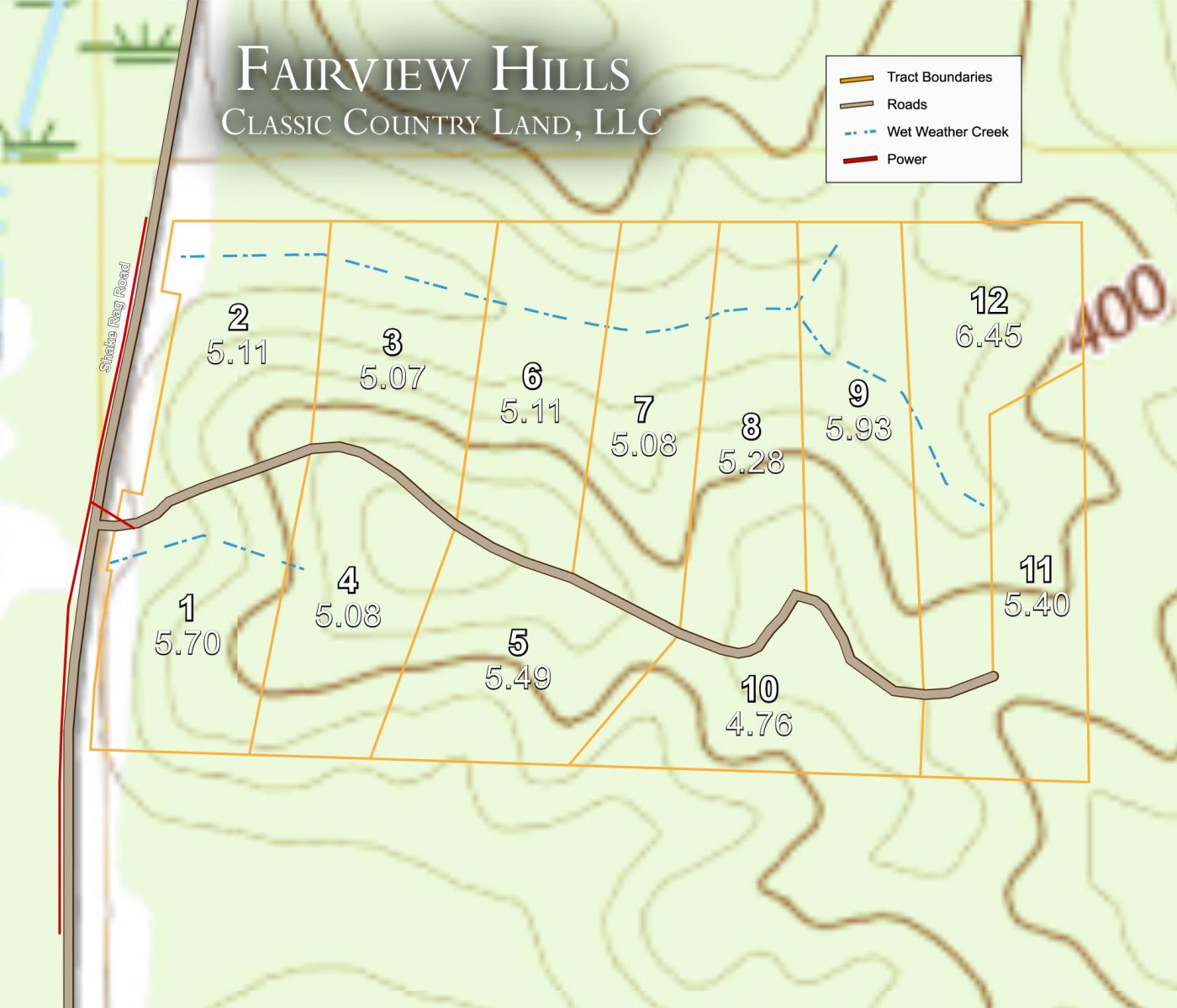 Fairview Hills topographic plat map