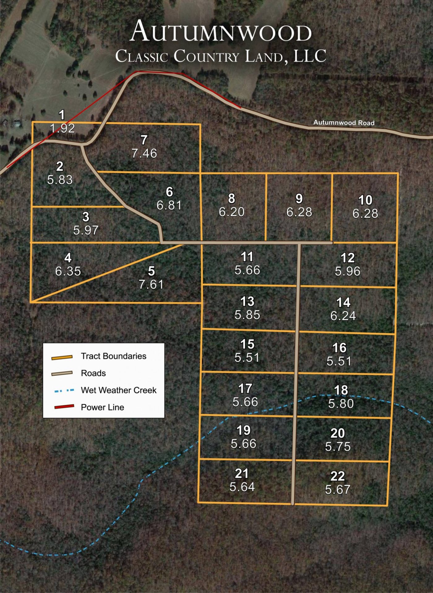 Autumnwood satellite plat map