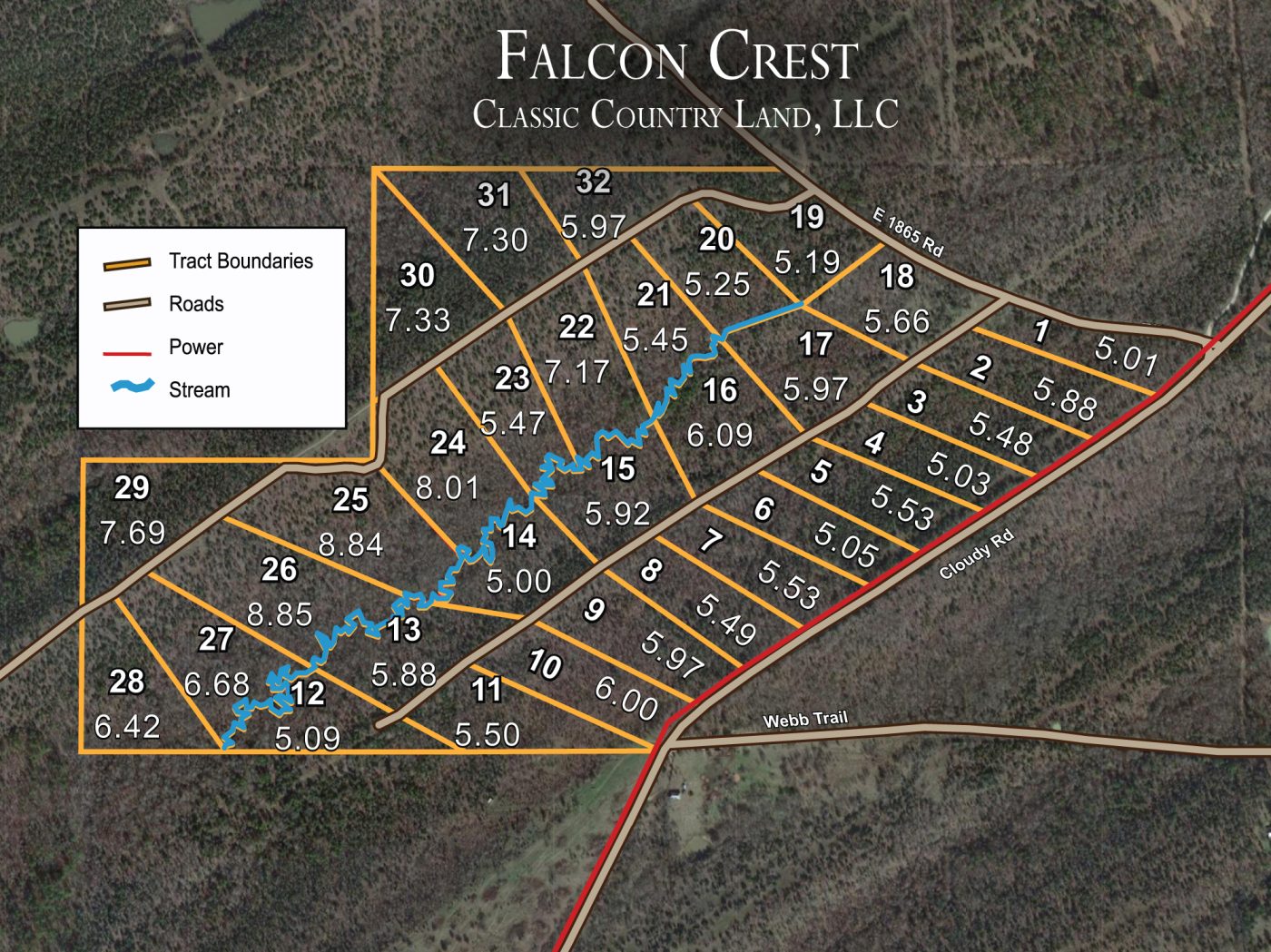 Falcon Crest satellite plat map