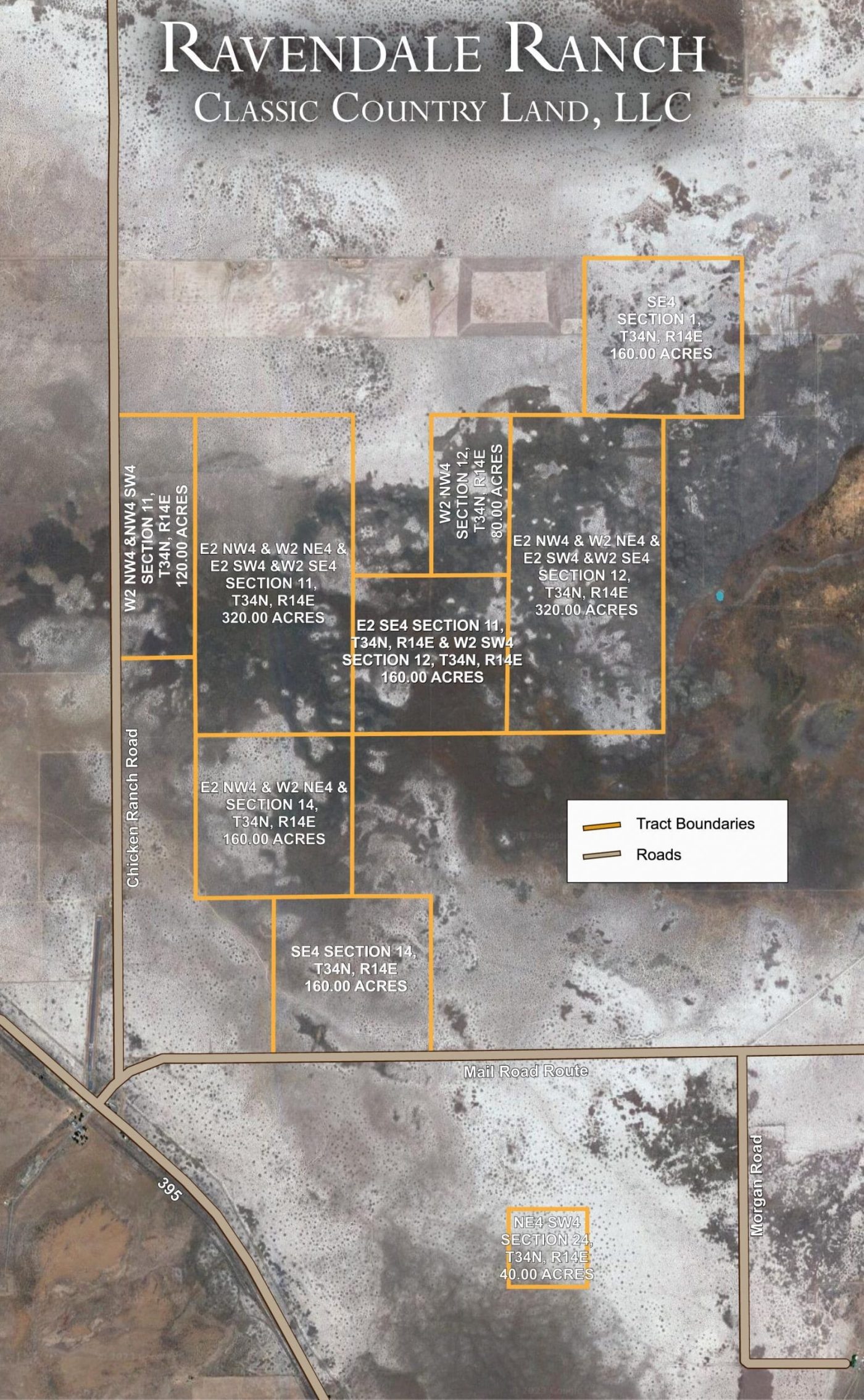 Ravendale Ranch satellite plat map