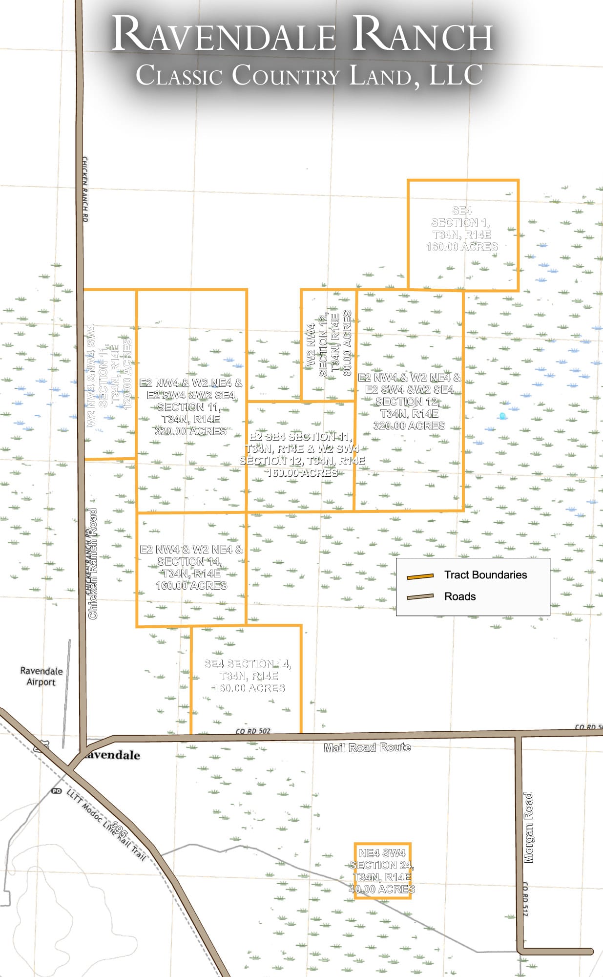 Ravendale Ranch topographic plat map
