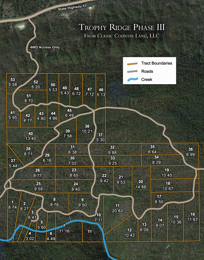 Trophy Ridge Phase III satellite plat map