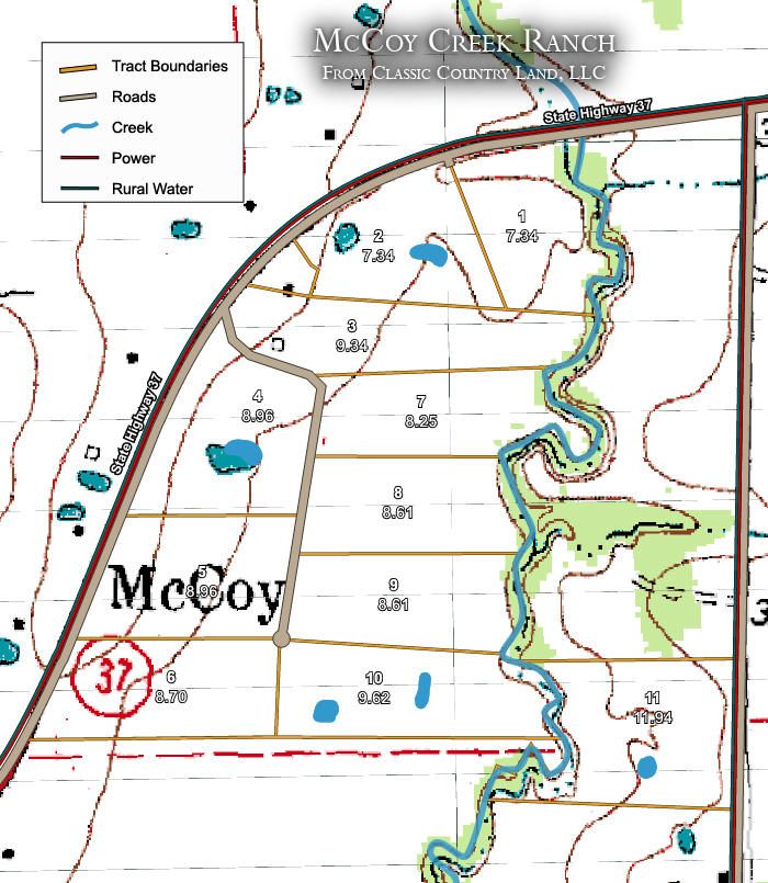 McCoy Creek Ranch satellite plat map