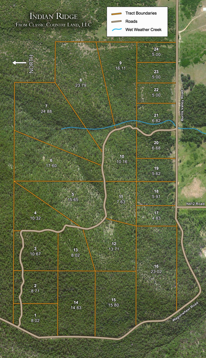 Indian Ridge – Phase I satellite plat map