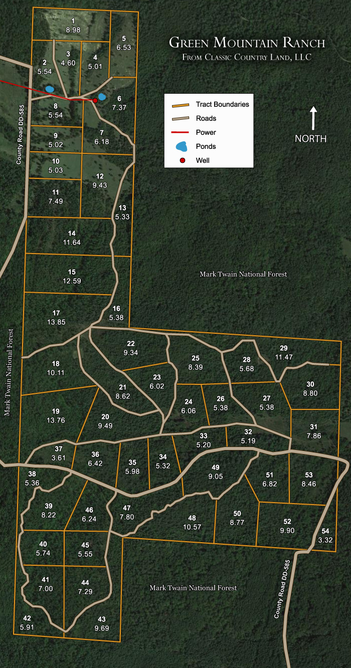 Green Mountain Ranch satellite plat map