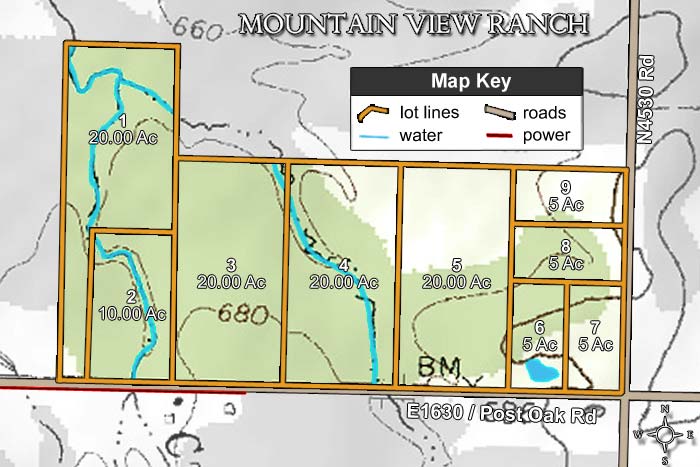 Mountain View Ranch topographic plat map