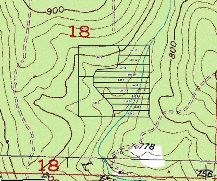 Pushmataha topographic plat map