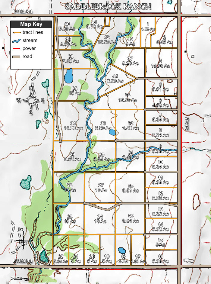 Saddlebrook Ranch topographic plat map
