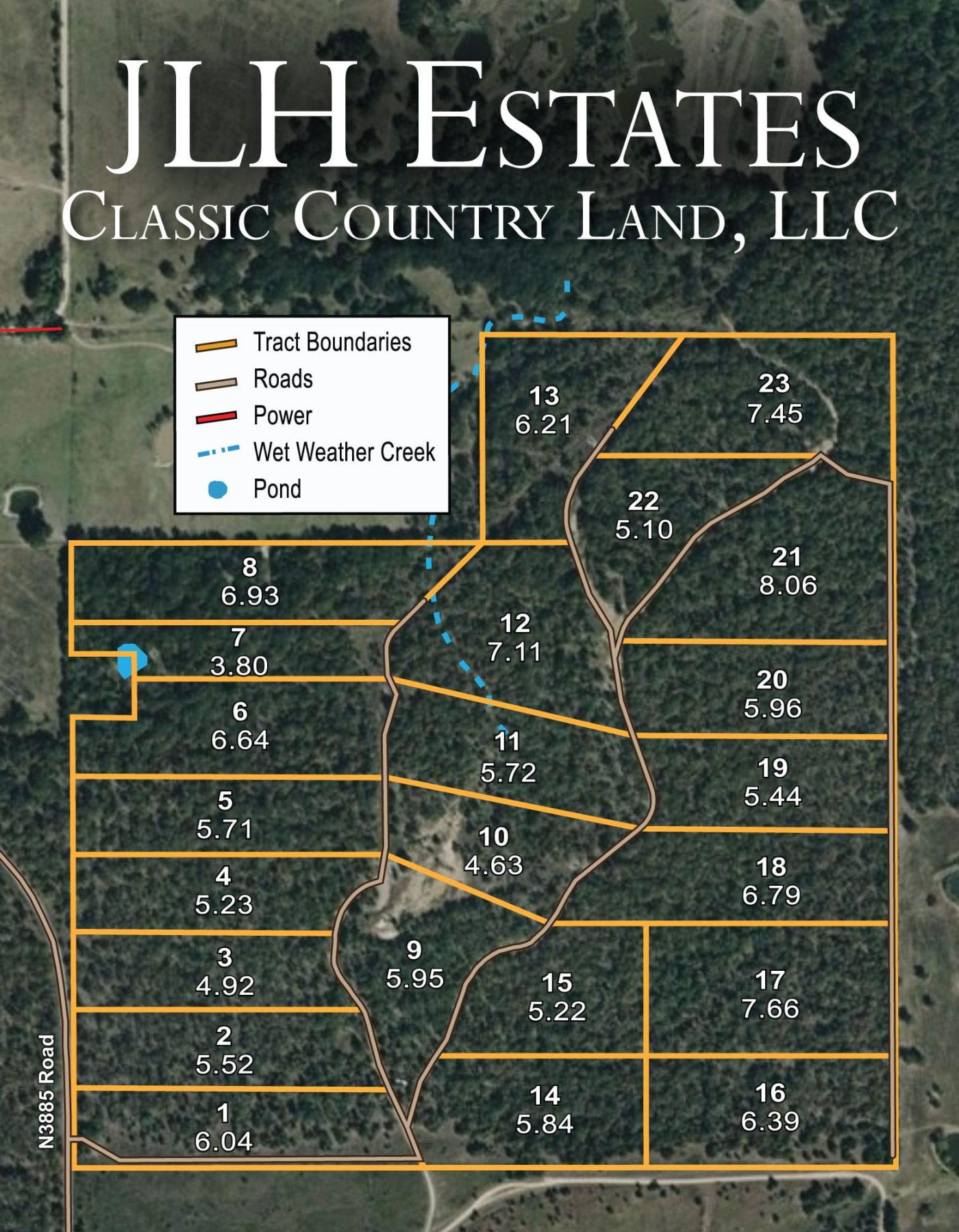 JLH Estates satellite plat map