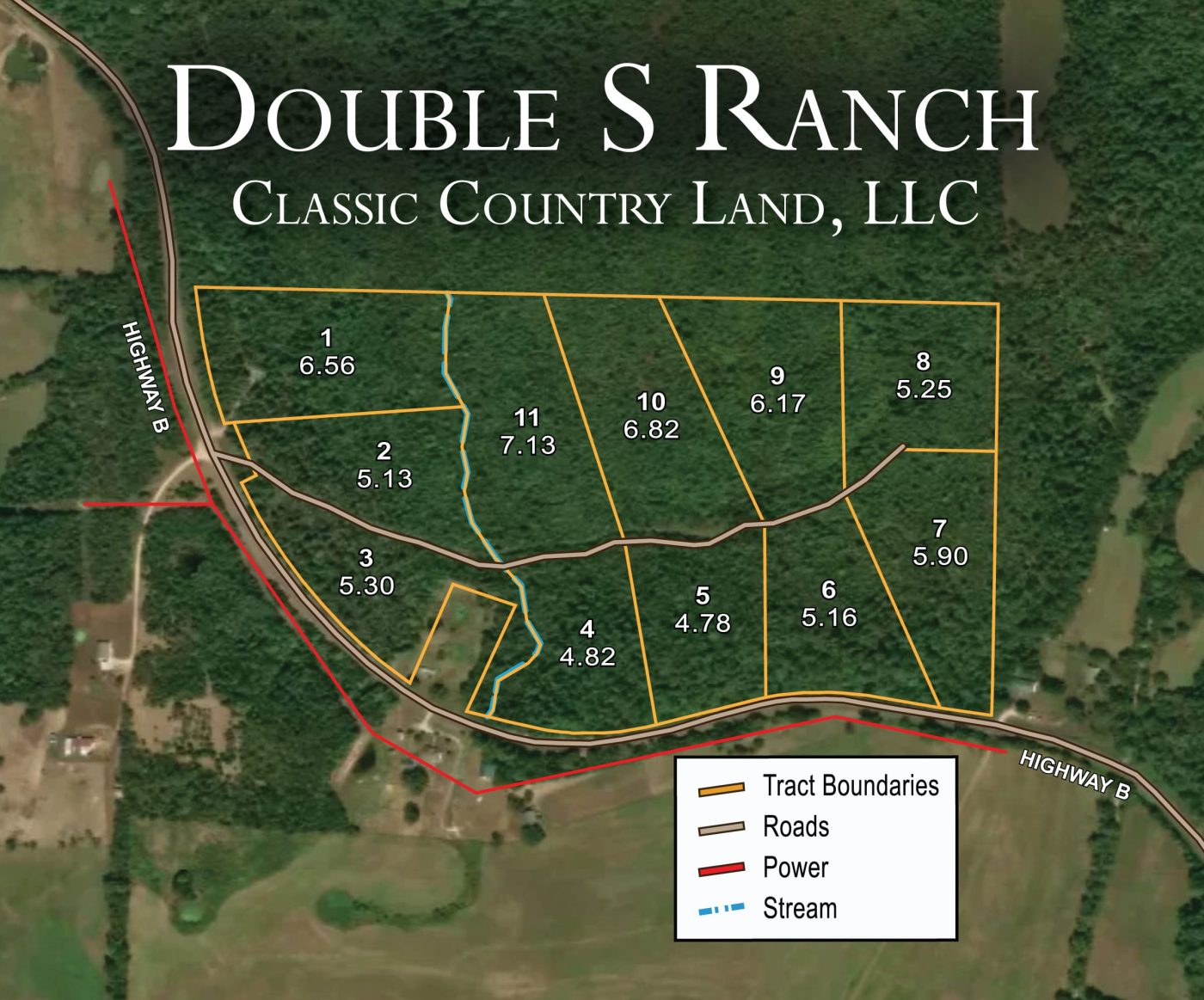 Double S Ranch satellite plat map