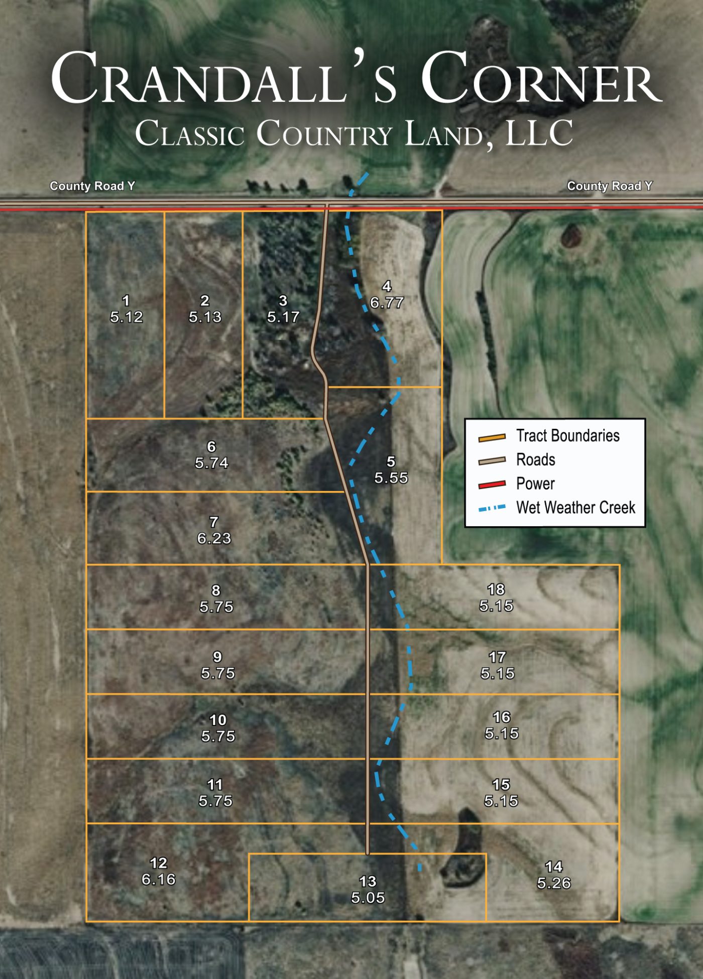 Crandall's Corner satellite plat map