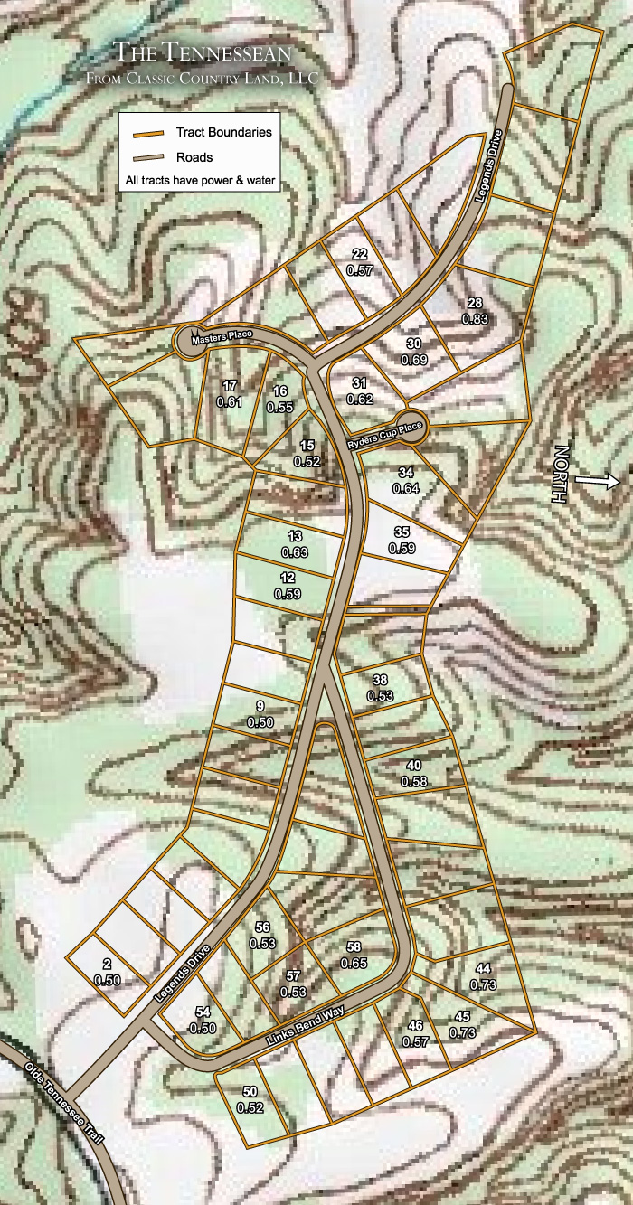 The Tennessean topographic plat map